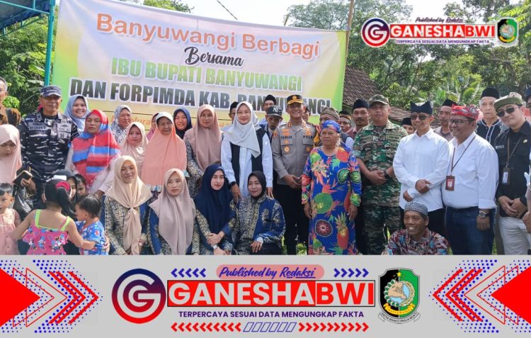 Banyuwangi Berbagi: Kasdim 0825 dan Forkopimda Salurkan Bantuan Sembako di Kalipuro