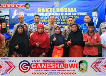 Lapas Banyuwangi Salurkan Bantuan Sosial untuk Warga Kurang Mampu di Kecamatan Licin