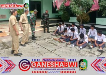 Koramil 0825/19 Sempu Bina Pelajar yang Bolos Sekolah untuk Tingkatkan Disiplin