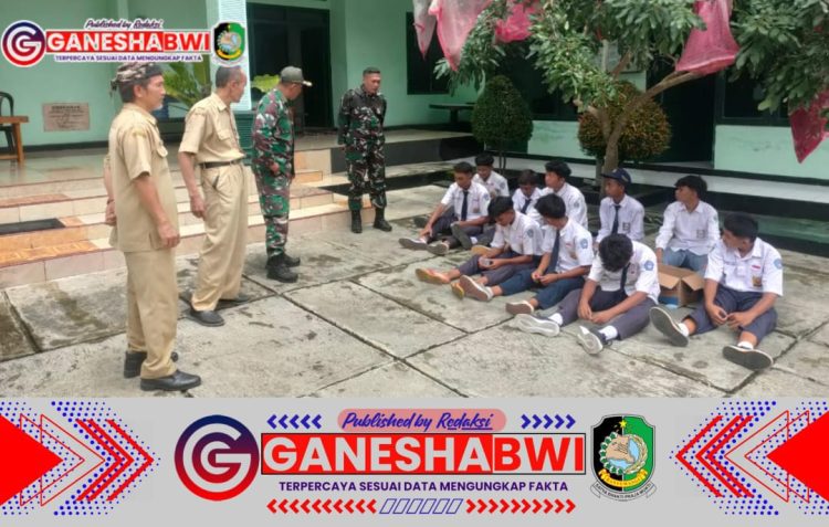Koramil 0825/19 Sempu Bina Pelajar yang Bolos Sekolah untuk Tingkatkan Disiplin