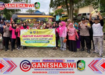 Dekatkan Diri ke Masyarakat, Polresta Banyuwangi dan Polsek Licin Gelar Mayur Kamtibmas
