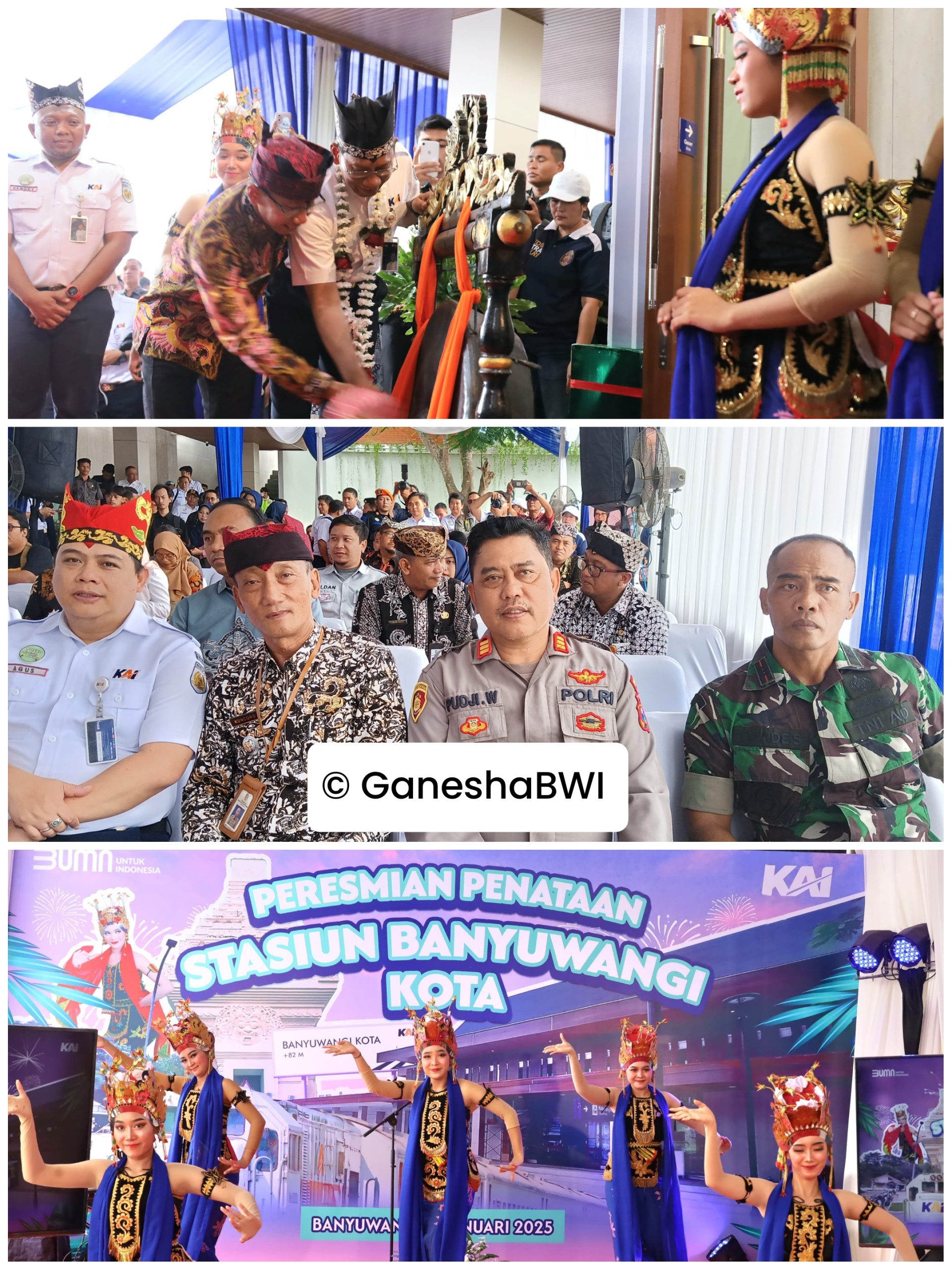 Dandim 0825/Banyuwangi Dukung Peresmian Penataan Stasiun Banyuwangi Kota