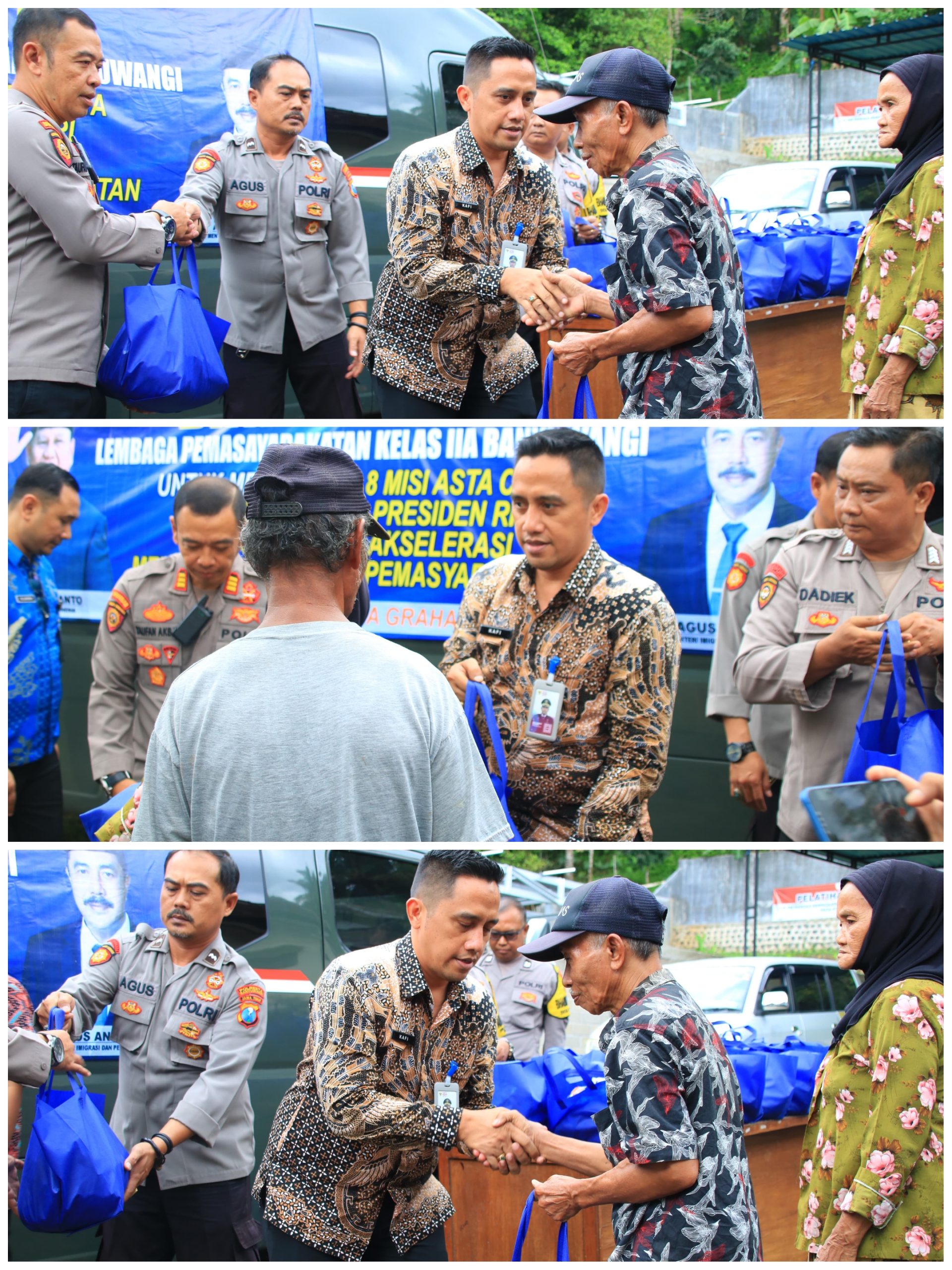 Lapas Banyuwangi Salurkan Bantuan Sosial untuk Warga Kurang Mampu di Kecamatan Licin
