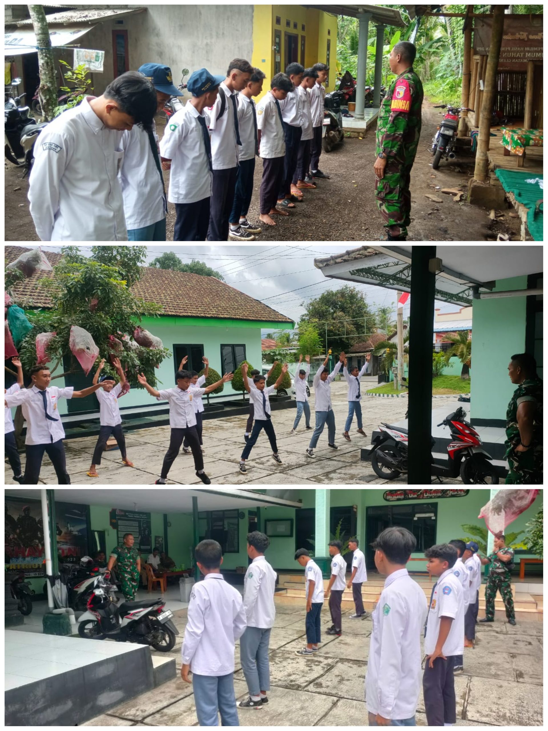 Koramil 0825/19 Sempu Bina Pelajar yang Bolos Sekolah untuk Tingkatkan Disiplin