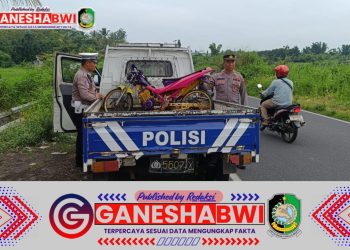Polsek Rogojampi Gelar Patroli Cegah Balap Liar di Ruas Jalan Lingkar Baru
