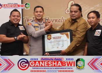 Kapolresta Banyuwangi Terima Penghargaan Pembina IJTI, Dukung Kebebasan Pers