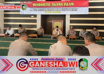 Polresta Banyuwangi Gelar Binrohtal, Bahas Kemuliaan Bulan Sya’ban