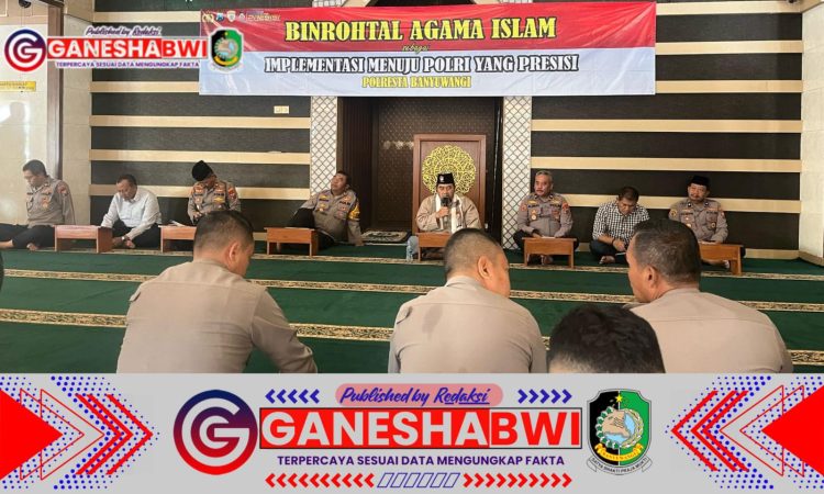 Polresta Banyuwangi Gelar Binrohtal, Bahas Kemuliaan Bulan Sya’ban