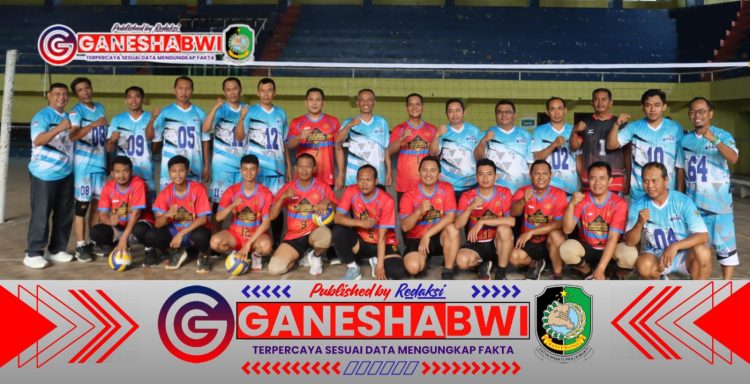 Pererat Sinergi, Polresta Banyuwangi dan PUDAM Gelar Laga Voli Persahabatan