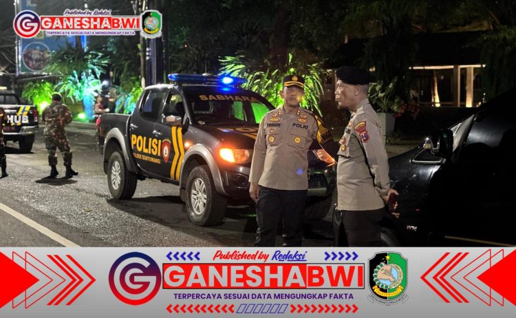 Polresta Banyuwangi Gelar Patroli Skala Besar, Cegah Balap Liar di Titik Rawan