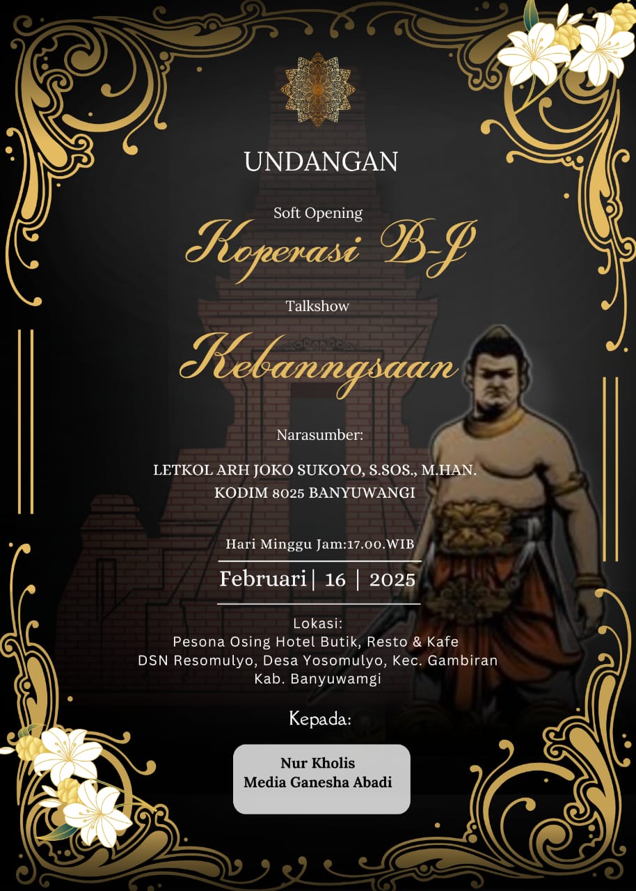 Koperasi B-J Gelar Talkshow Kebangsaan di Banyuwangi, Bahas Peran UMKM dalam Persatuan Bangsa