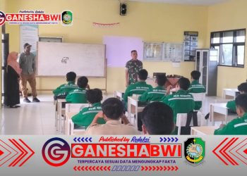 Babinsa Koramil 06 Gambiran Berikan Materi Kedisiplinan kepada Siswa SMK Muhammadiyah 9