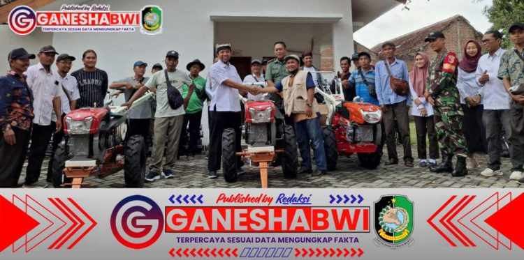 Dukung Ketahanan Pangan, Kodim 0825/Banyuwangi Serahkan Alsintan ke Dinas Pertanian