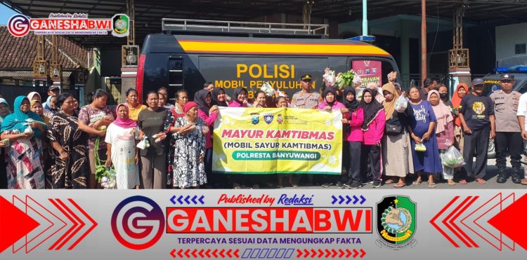 Polresta Banyuwangi Gelar "Mayur Kamtibmas", Bagikan Sayur Gratis dan Edukasi Keamanan