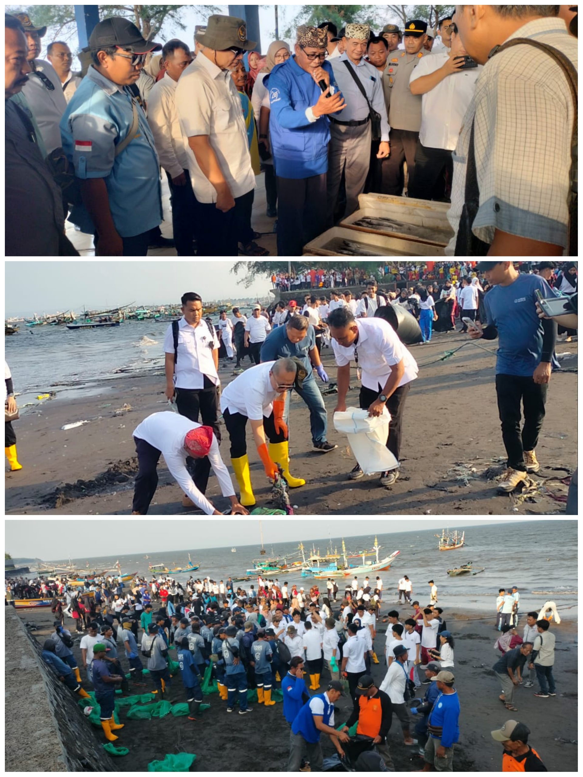 Menko Pangan Pimpin Aksi Bersih Pantai di Muncar, Serukan Laut Bersih Demi Masa Depan Nelayan