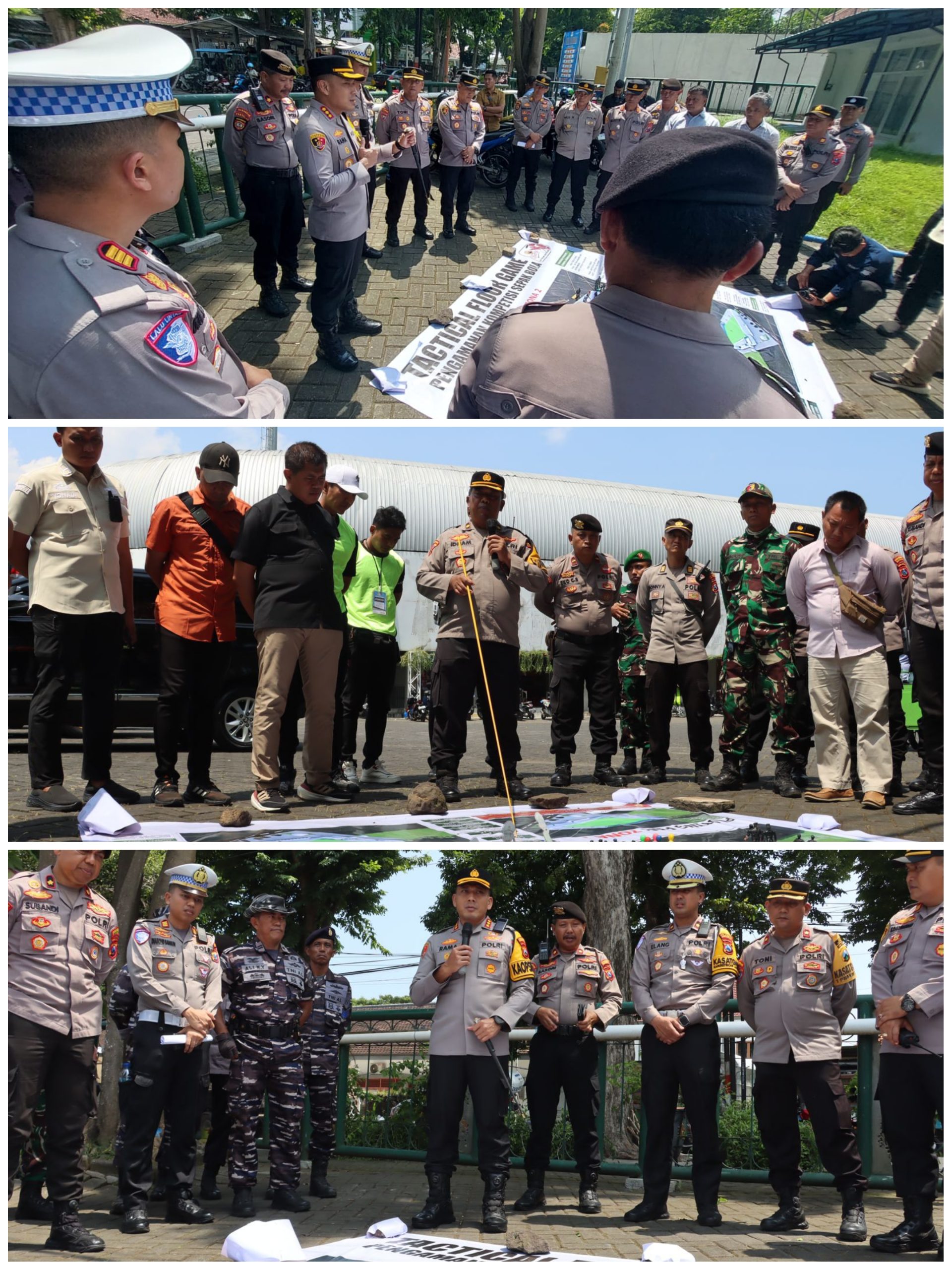 Polresta Banyuwangi Matangkan Pengamanan Jelang Laga 16 Besar Liga 4 Jatim dengan Tactical Floor Game