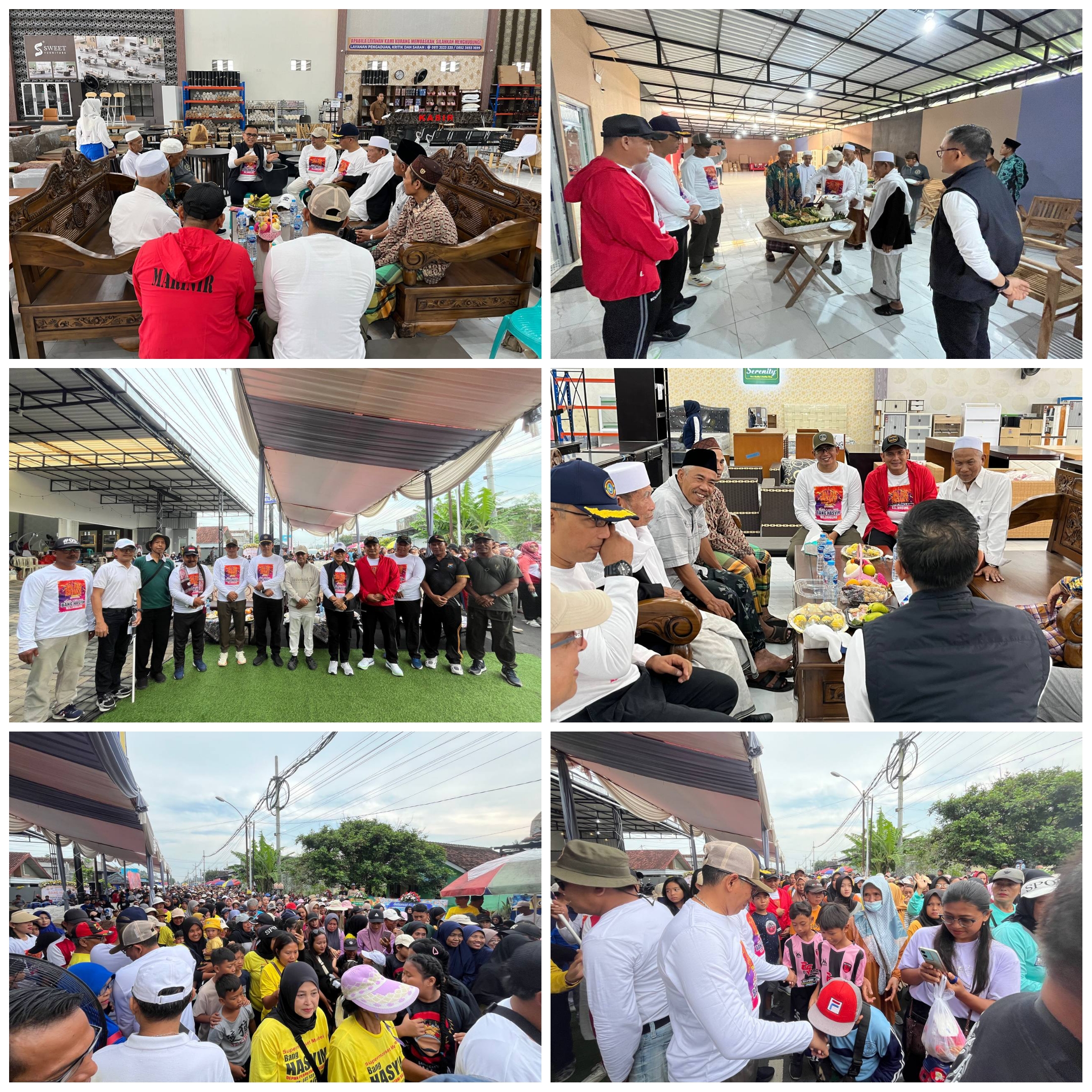 Dandim 0825 Banyuwangi Hadiri Jalan Sehat dalam Rangka Grand Opening Meubel dan Wallpaper Bang Hasyim Siliragung
