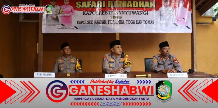 Hari Kelima Ramadhan, Kapolresta Banyuwangi Sampaikan Himbauan Kamtibmas dalam Safari Ramadhan