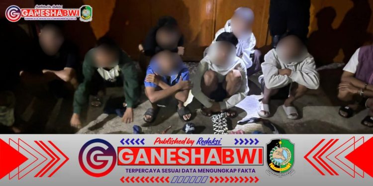 Patroli Presisi Polresta Banyuwangi Amankan 11 Remaja yang Diduga Akan Perang Sarung