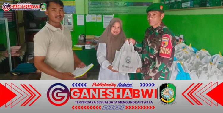 Koramil 0825/19 Sempu Kawal Distribusi Makanan Bergizi bagi Ribuan Siswa di Jambewangi