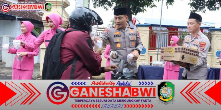 Polresta Banyuwangi dan Bhayangkari Bagikan Takjil Gratis, Wujud Kepedulian di Bulan Ramadan