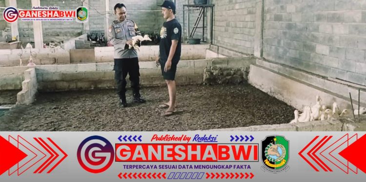 Polresta Banyuwangi Dorong Pemanfaatan Lahan Pekarangan untuk Peternakan Unggas