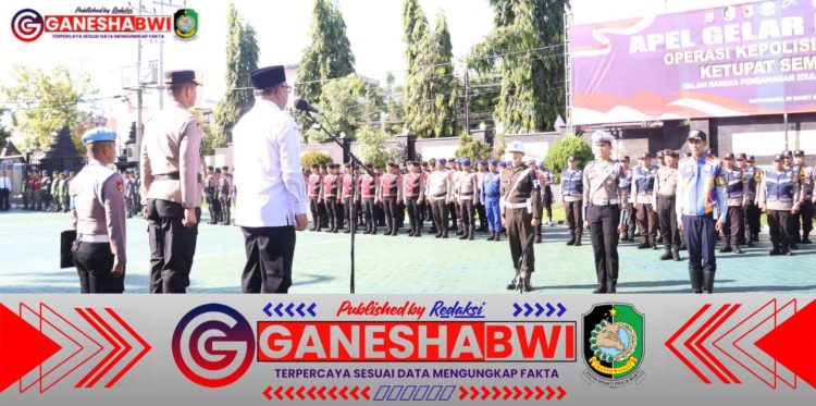 Polresta Banyuwangi Gelar Apel Pasukan Operasi Ketupat Semeru 2025 untuk Pengamanan Idul Fitri