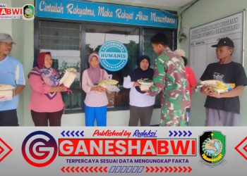 Koramil 0825/18 Purwoharjo Salurkan Zakat Fitrah untuk Warga Kurang Mampu