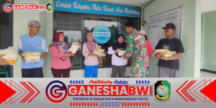 Koramil 0825/18 Purwoharjo Salurkan Zakat Fitrah untuk Warga Kurang Mampu