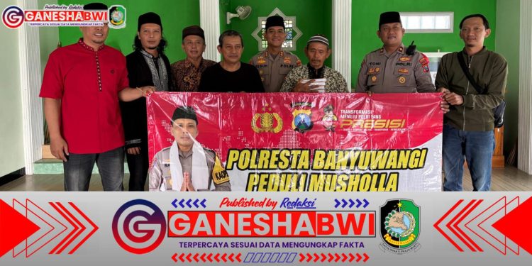 Polresta Banyuwangi Peduli Musholla, Salurkan Al-Qur'an dan Karpet Sajadah untuk Jamaah