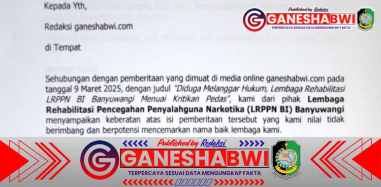 Berita Hak Jawab: Tanggapan atas Somasi dari IPWL/LRPPN/DPD-BWI