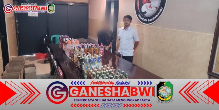 Polresta Banyuwangi Razia Miras Ilegal, Amankan 250 Botol untuk Jaga Ketertiban Ramadan