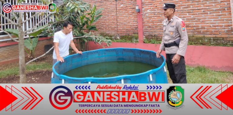 Bhabinkamtibmas Polresta Banyuwangi Dukung Ketahanan Pangan dengan Budidaya Ikan Lele di Pekarangan