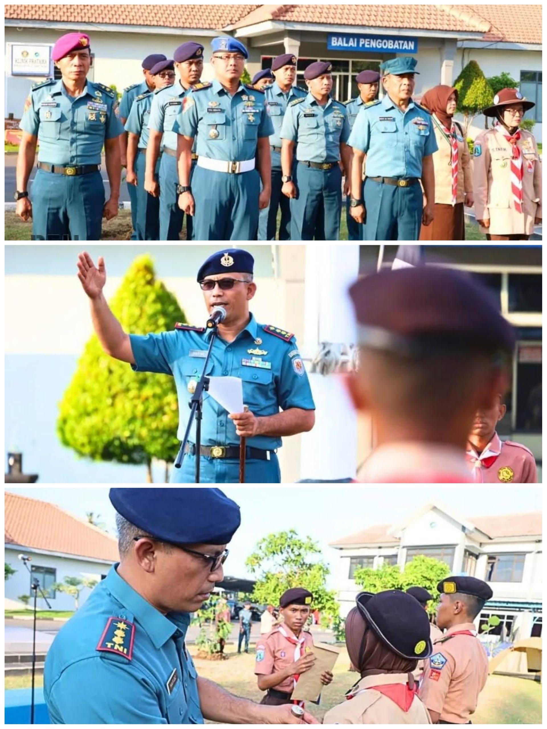 Danlanal Banyuwangi Lantik 59 Anggota Baru Pramuka Saka Bahari
