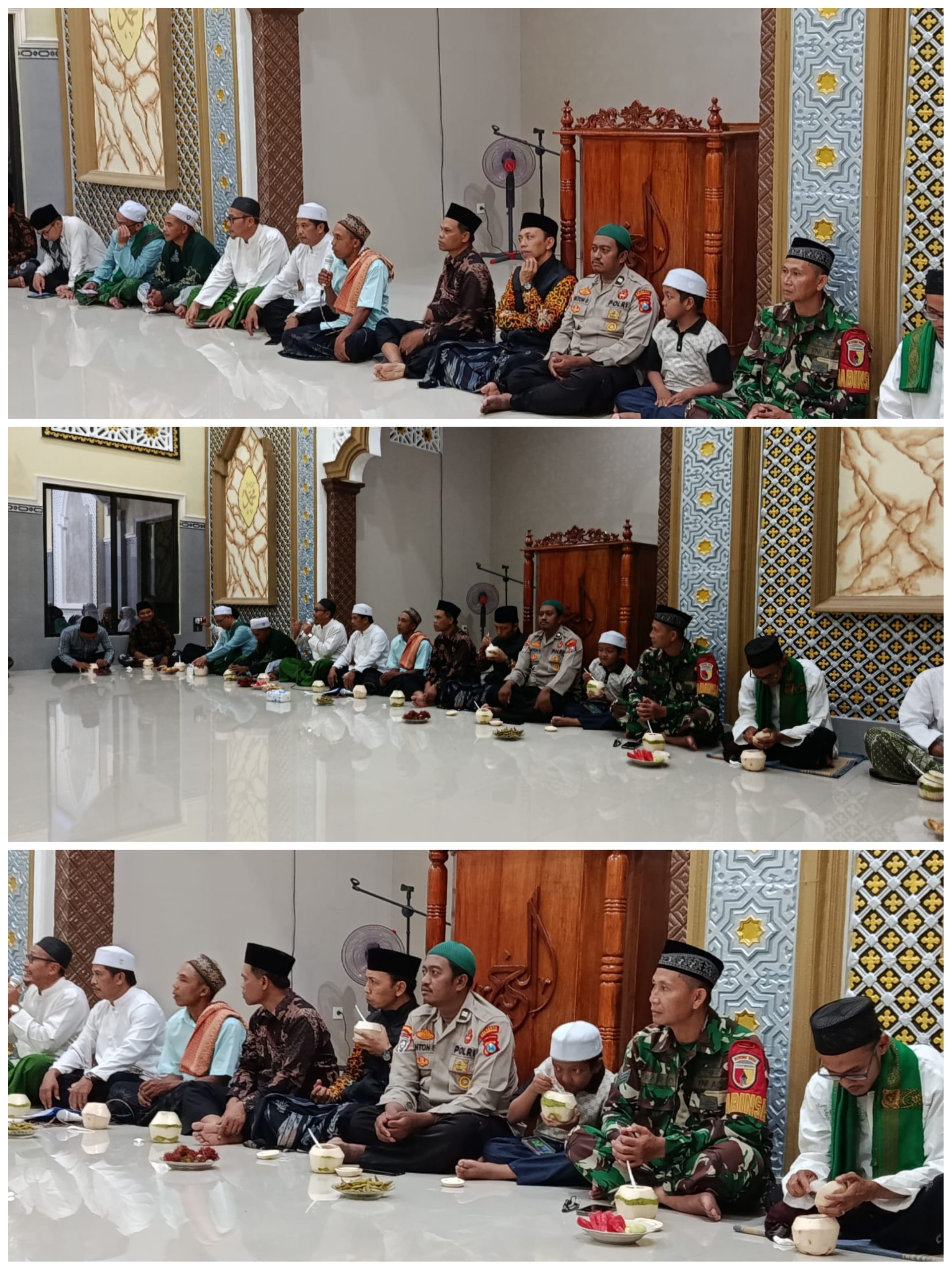 Babinsa Koramil 0825/20 Songgon Hadiri Safari Ramadan 1446 H di Desa Bangunsari