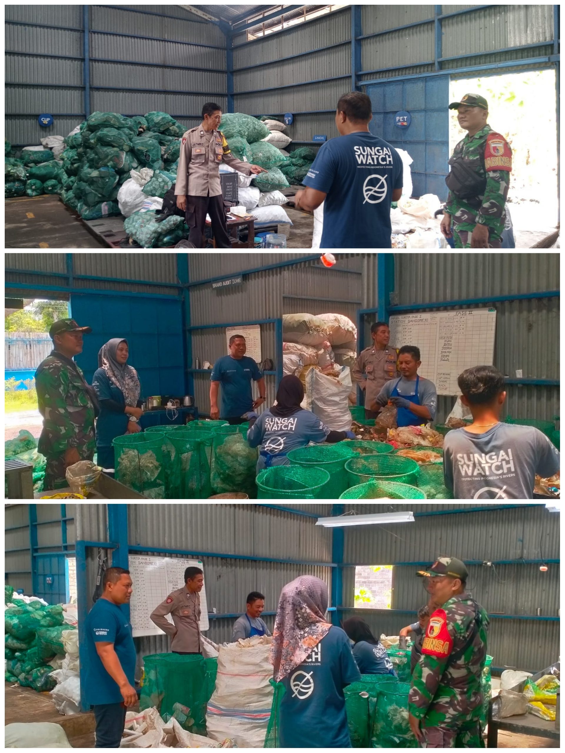 Babinsa Desa Kebondalem Dukung Program Sungai Watch untuk Kebersihan Lingkungan