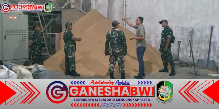 Kodim 0825/Banyuwangi dan Bulog Kawal Proses Penggilingan Gabah untuk Cadangan Pangan Nasional Kodim 0825/Banyuwangi dan Bulog Kawal Proses Penggilingan Gabah untuk Cadangan Pangan Nasional