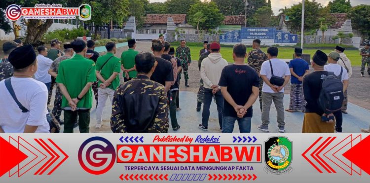 Dandim 0825/Banyuwangi Pimpin Apel Pemberangkatan GP Ansor dan Banser ke Halal Bihalal Kodam V/Brawijaya