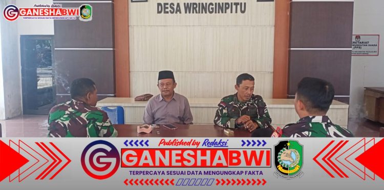 Danramil 0825/09 Tegaldlimo Silaturahmi ke Desa-desa, Pererat Hubungan TNI dan Masyarakat