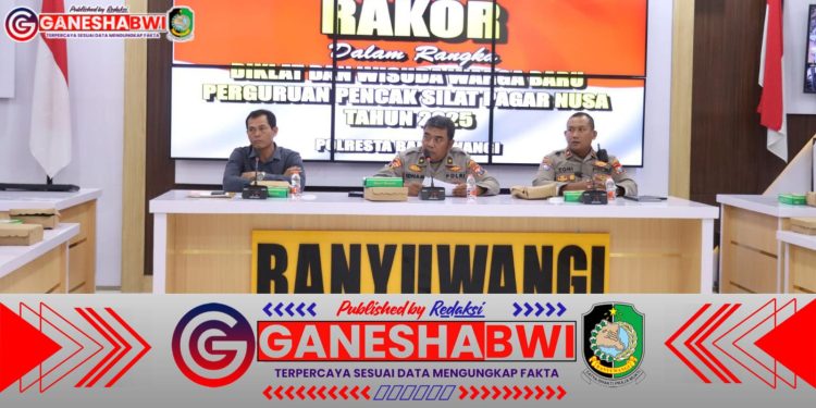 Polresta Banyuwangi Gelar Rakor Pengamanan Jelang Diklat dan Wisuda Anggota Baru Pagar Nusa