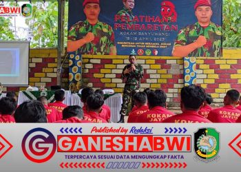 Dandim 0825/Banyuwangi Bekali Wawasan Kebangsaan dan Bela Negara pada Peserta Pembaretan Kokam