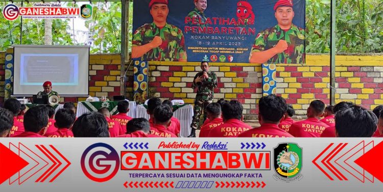 Dandim 0825/Banyuwangi Bekali Wawasan Kebangsaan dan Bela Negara pada Peserta Pembaretan Kokam