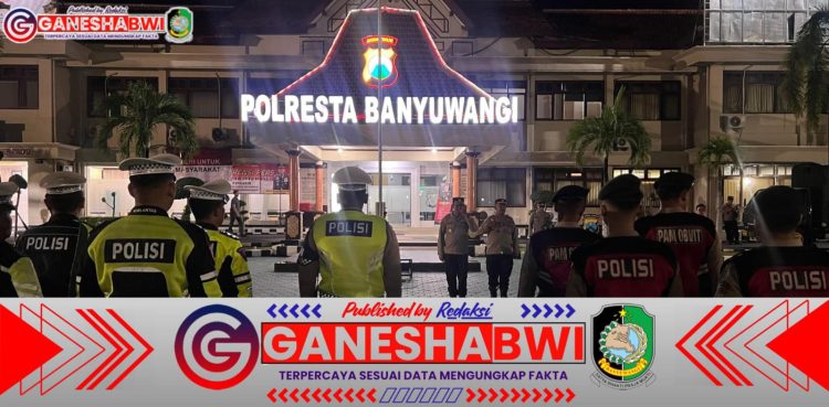 Polresta Banyuwangi Gelar Patroli Skala Besar untuk Amankan Malam Minggu