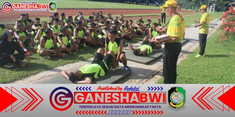 Kodim 0825/Banyuwangi Gelar Kesamaptaan Jasmani dan Uji Kenaikan Pangkat Prajurit