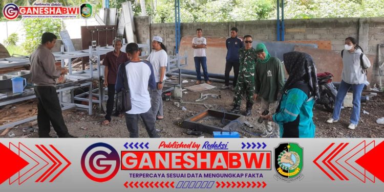 Tim SPPI dan Perwakilan Kodim 0825 Banyuwangi Pengecekan Proyek Mitra Mandiri BGN di Wringinpitu