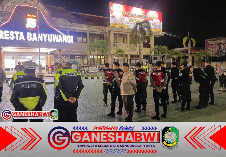 Polresta Banyuwangi Gelar Patroli Skala Besar Cegah Gangguan Kamtibmas Malam Hari
