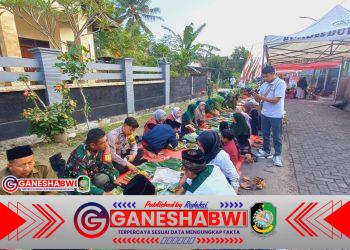 Babinsa Koramil 0825/20 Songgon Hadiri Tradisi Ancak Sewu dalam Peringatan HUT Desa Bayu ke-28