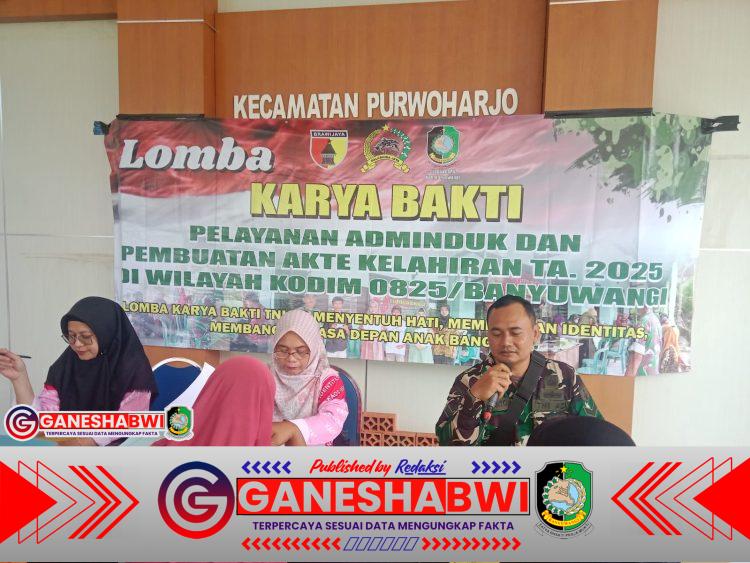 TNI Bersinergi dengan Pemda Banyuwangi Gelar Karya Bhakti Adminduk, Permudah Warga Miliki Identitas Sah