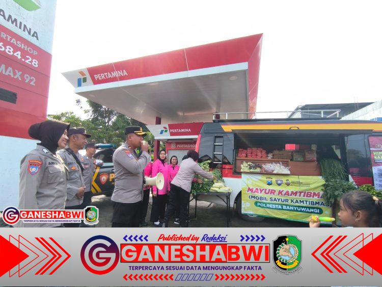Polresta Banyuwangi Gelar “Mayur Kamtibmas”, Bagikan Sembako dan Edukasi Warga Tegalsari