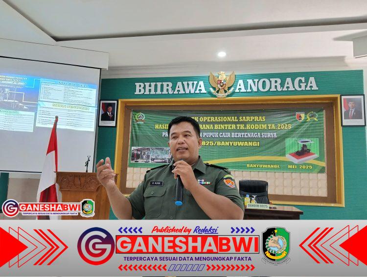 Kodim 0825/Banyuwangi Gelar Bintek Mesin Pupuk Cair Bertenaga Surya untuk Dukung Pertanian